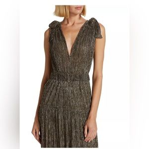Brand: Sabina Musáyev - Helena Metallic Tiered Maxi Dress